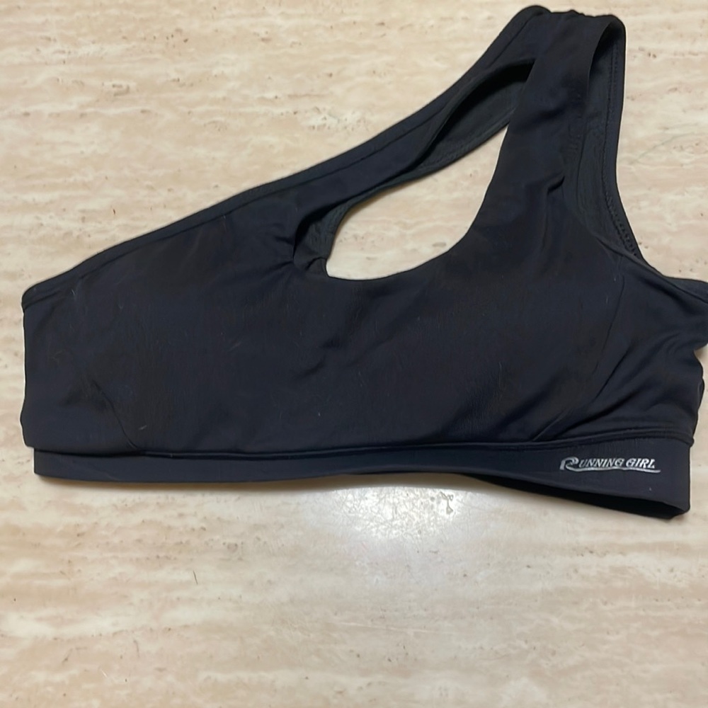 Cross body sports bra